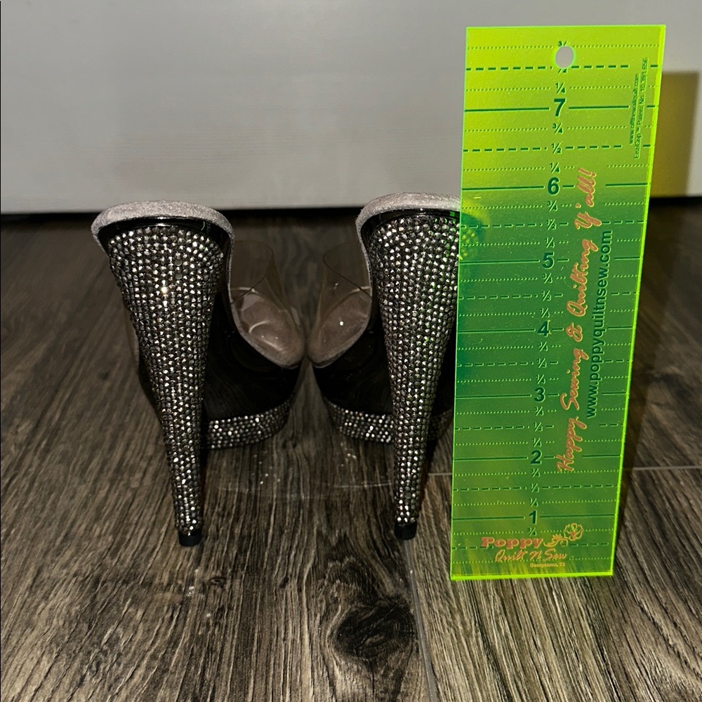 Pleaser Rhinestone-Embellished Heels - Picture 2 of 4